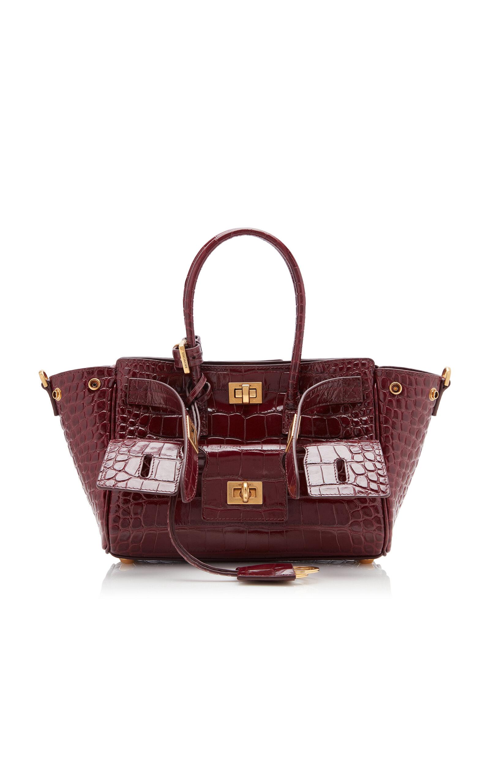 Balenciaga Bel Air Croc-Embossed Leather Carry-All Bag - Moda Operandi by BALENCIAGA