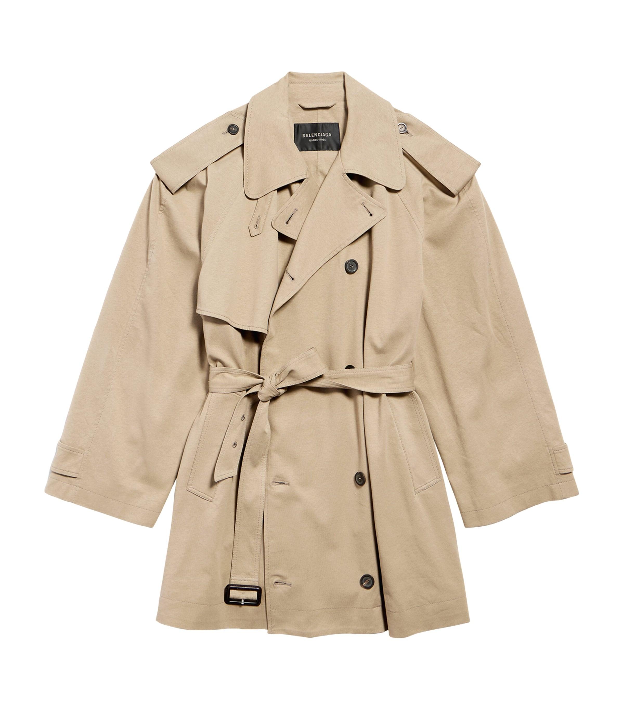 Balenciaga Cotton Cropped Trench Coat by BALENCIAGA