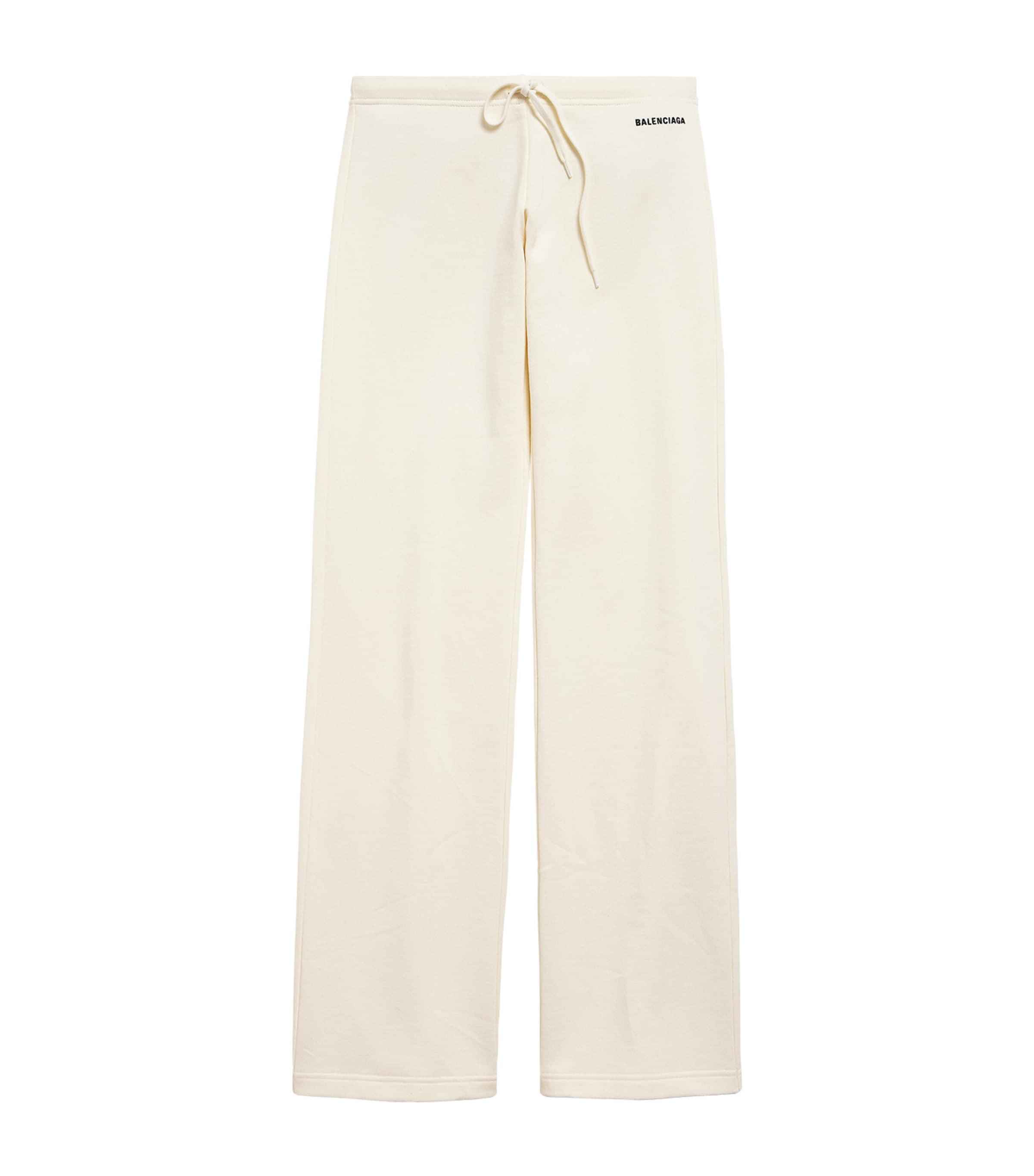Balenciaga Cotton Logo Wide-Leg Sweatpants by BALENCIAGA