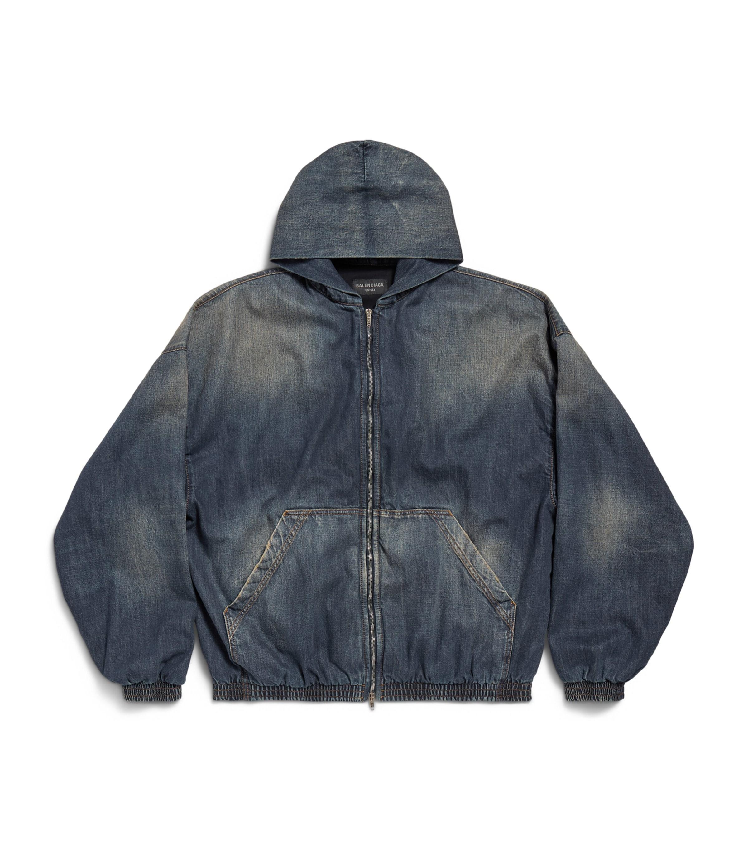 Balenciaga Denim Zip-Up Hoodie by BALENCIAGA