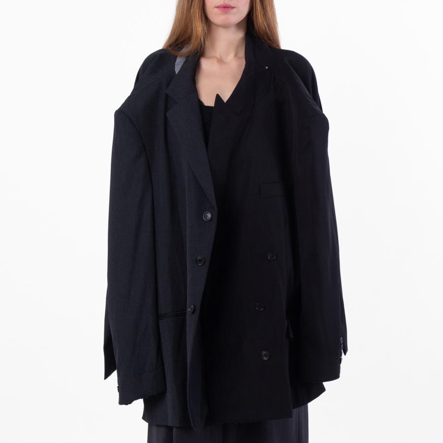 Balenciaga Distressed Double Sleeve Tailored Jacket by BALENCIAGA