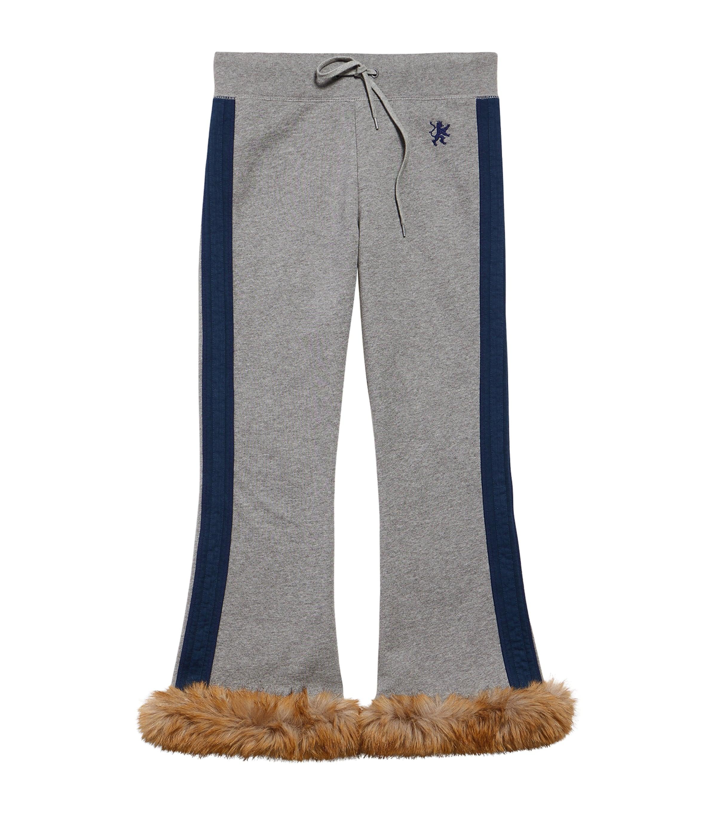 Balenciaga Faux Fur Trim Lion Capri Sweatpants by BALENCIAGA
