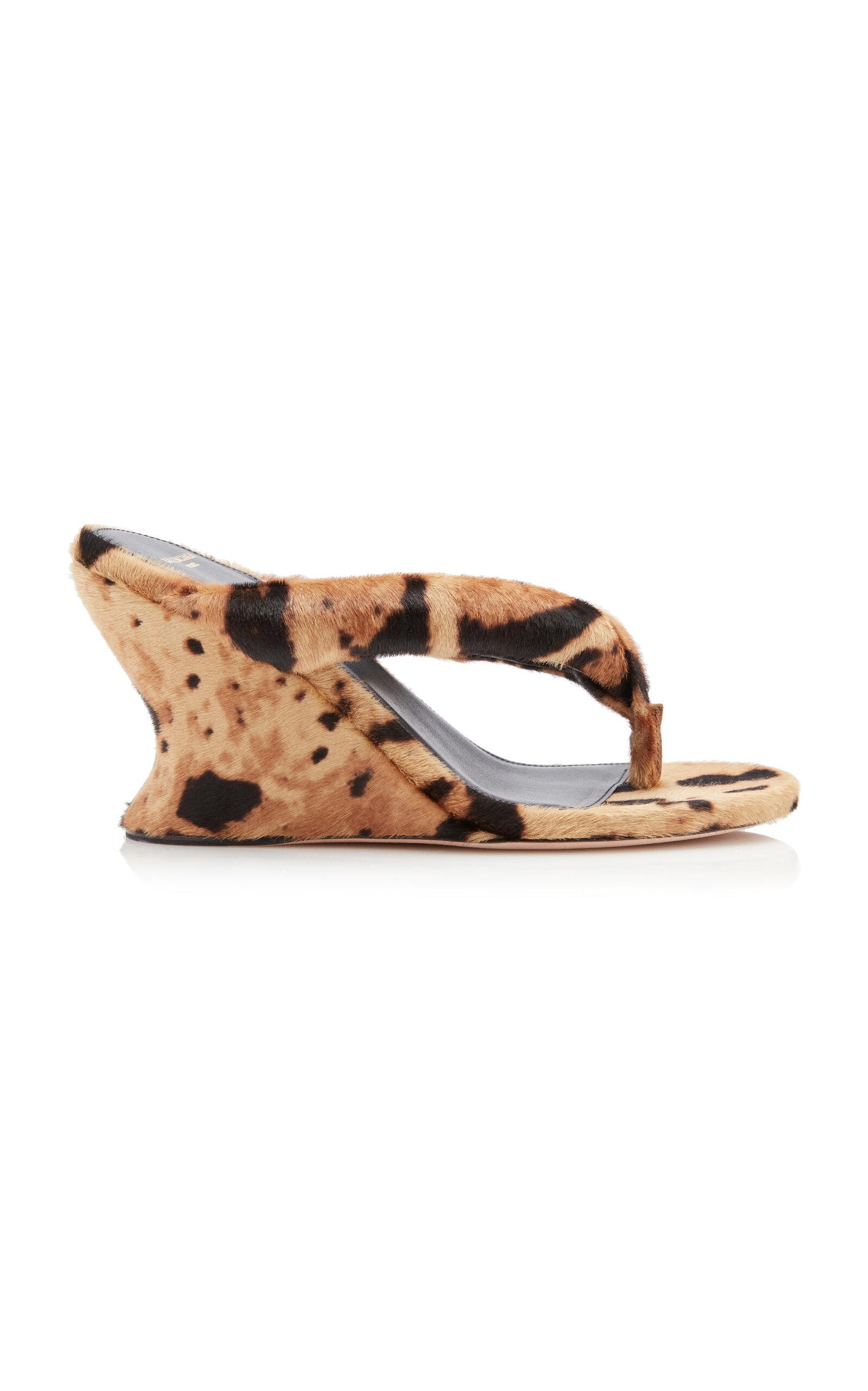 Balenciaga Gaeta Pony Hair Wedge Sandals - Moda Operandi by BALENCIAGA