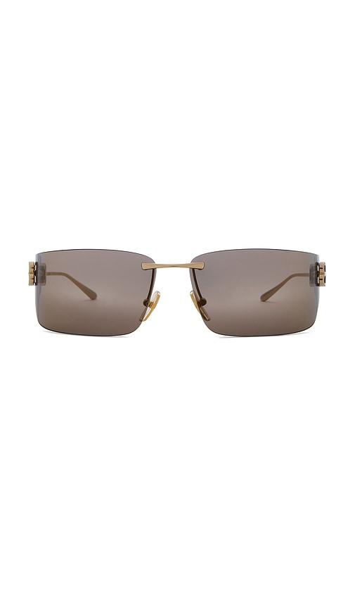 Balenciaga Gossip Sunglasses in Metallic Gold by BALENCIAGA