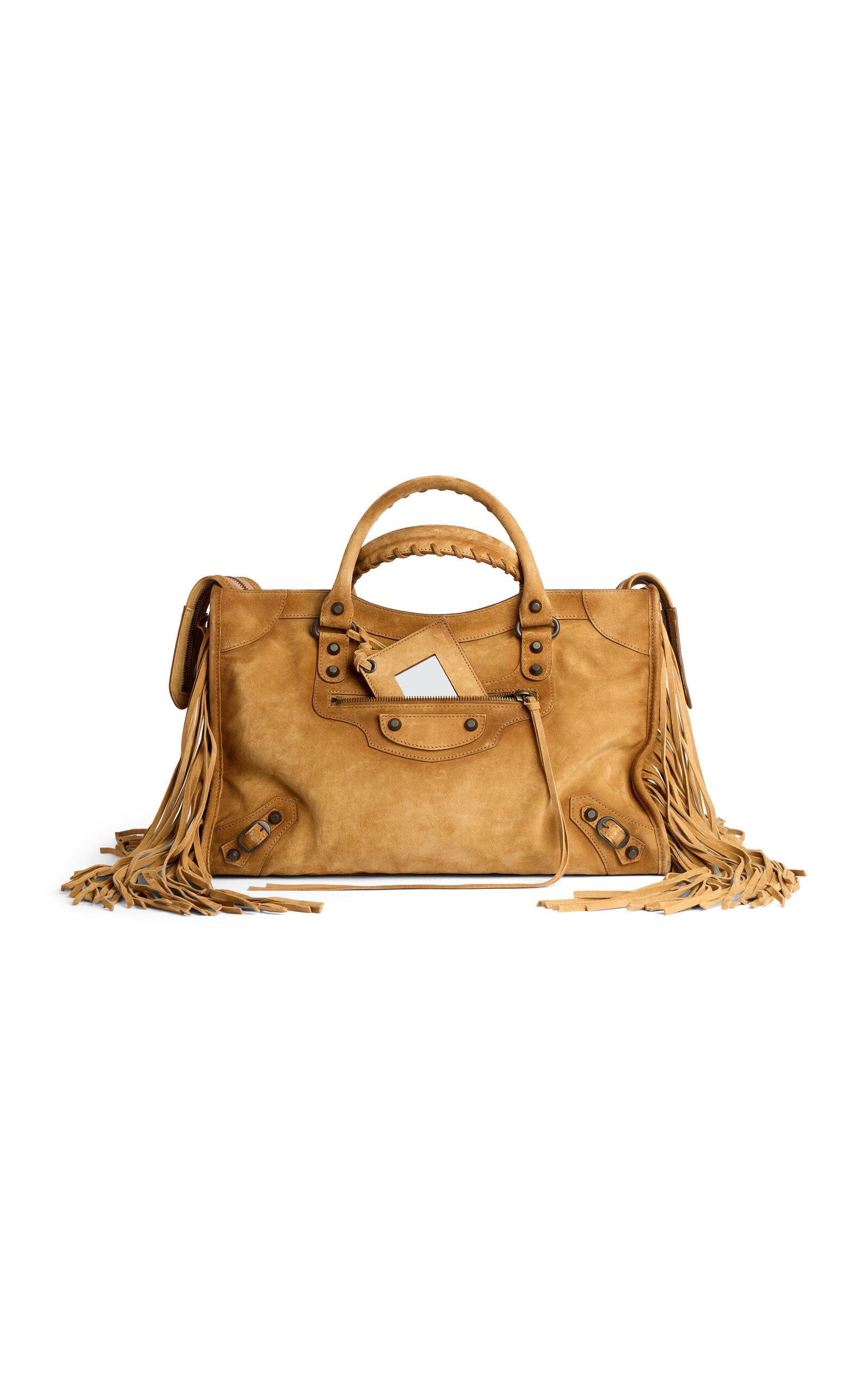 Balenciaga Le City Small Fringed Suede Bag - Moda Operandi by BALENCIAGA
