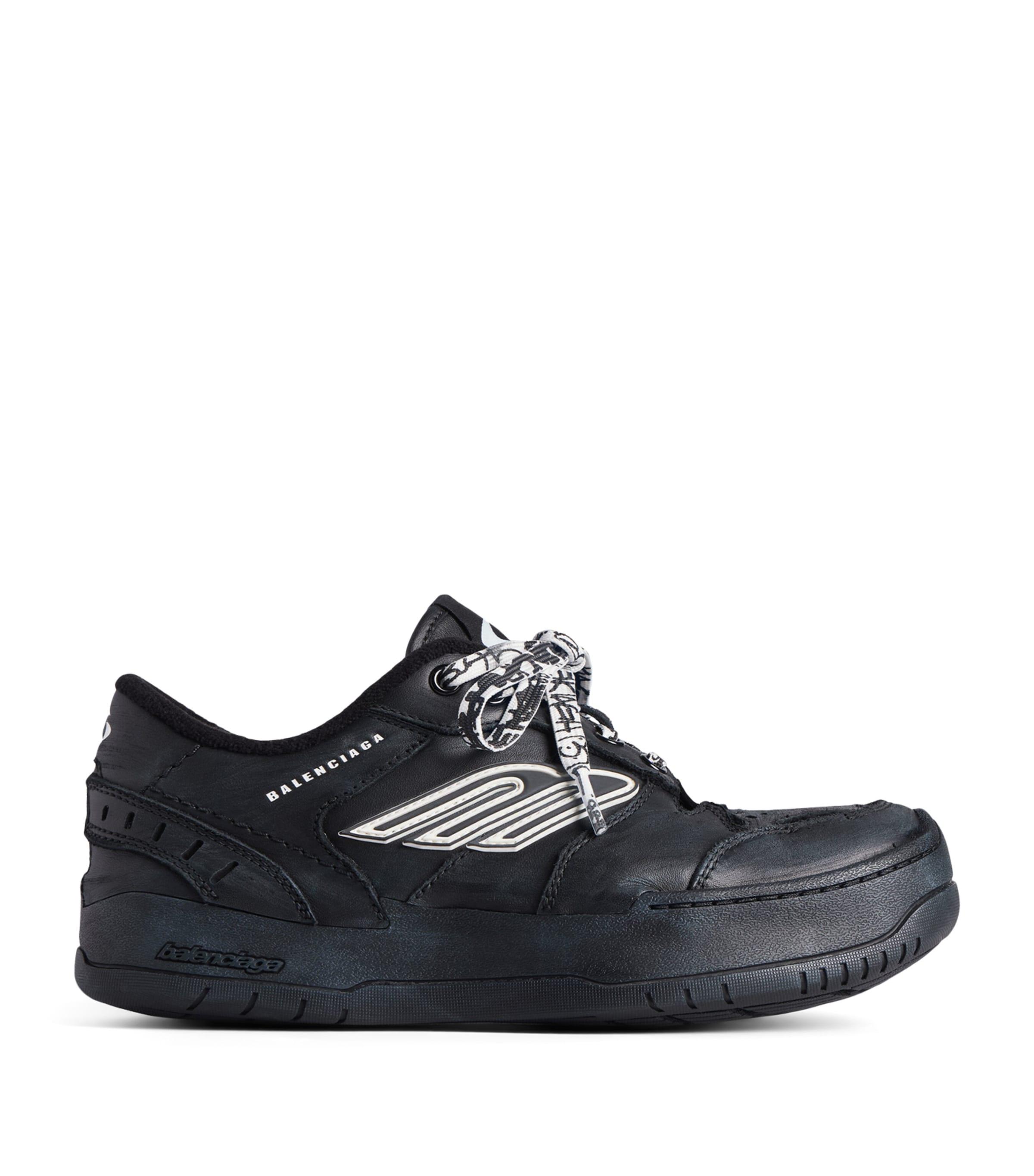 Balenciaga Leather Hamptons Platform Sneakers by BALENCIAGA