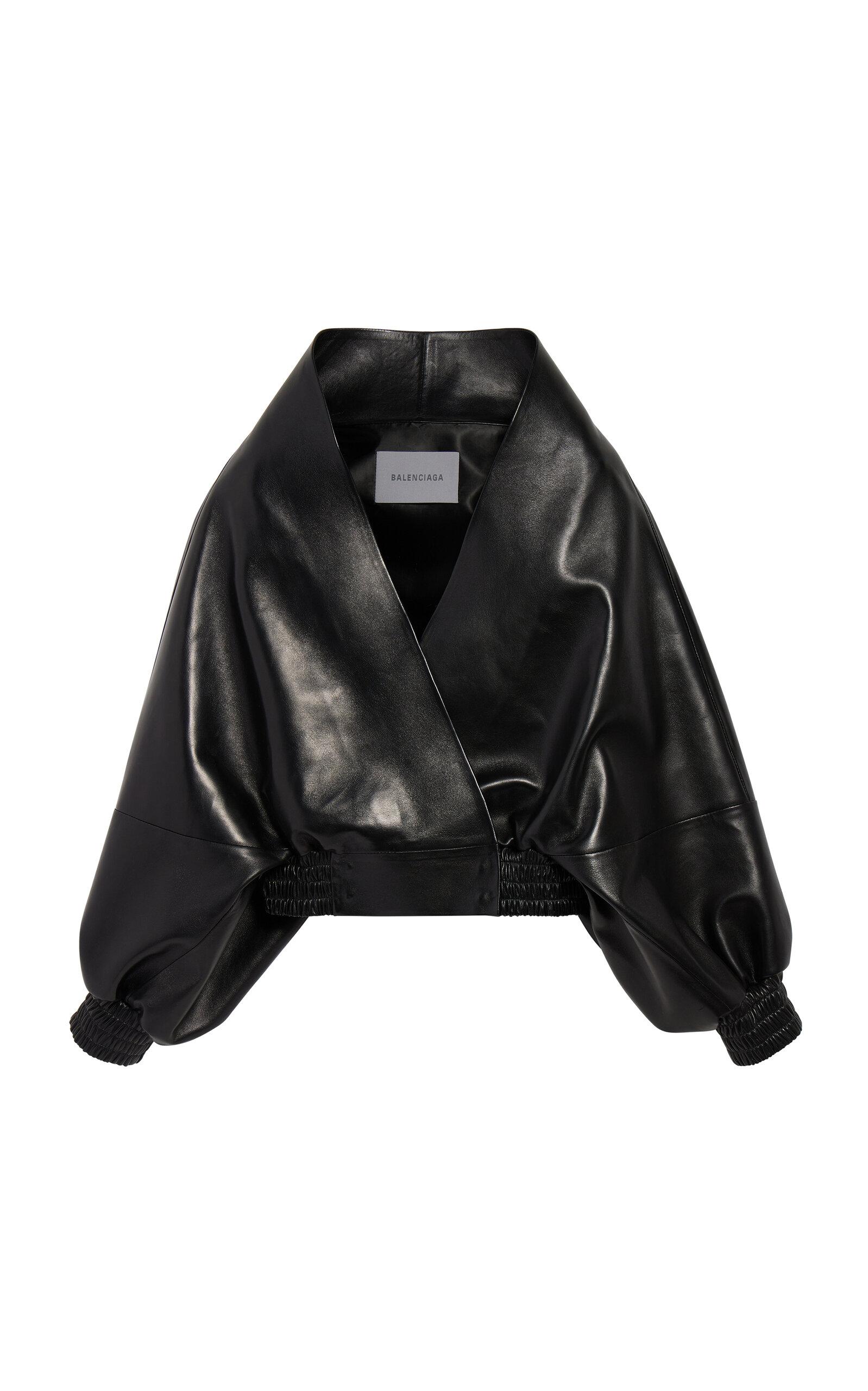 Balenciaga Lightweight Leather Wrap Jacket - Moda Operandi by BALENCIAGA