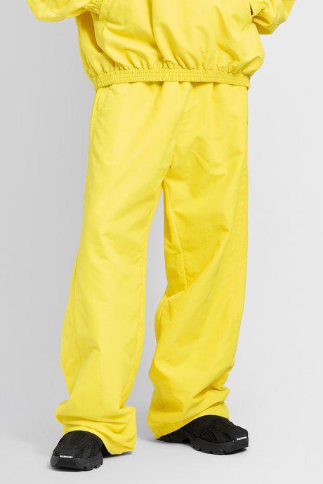 Balenciaga Men'S Yellow 3B Sports Icon Tracksuit Trousers In Nylon by BALENCIAGA