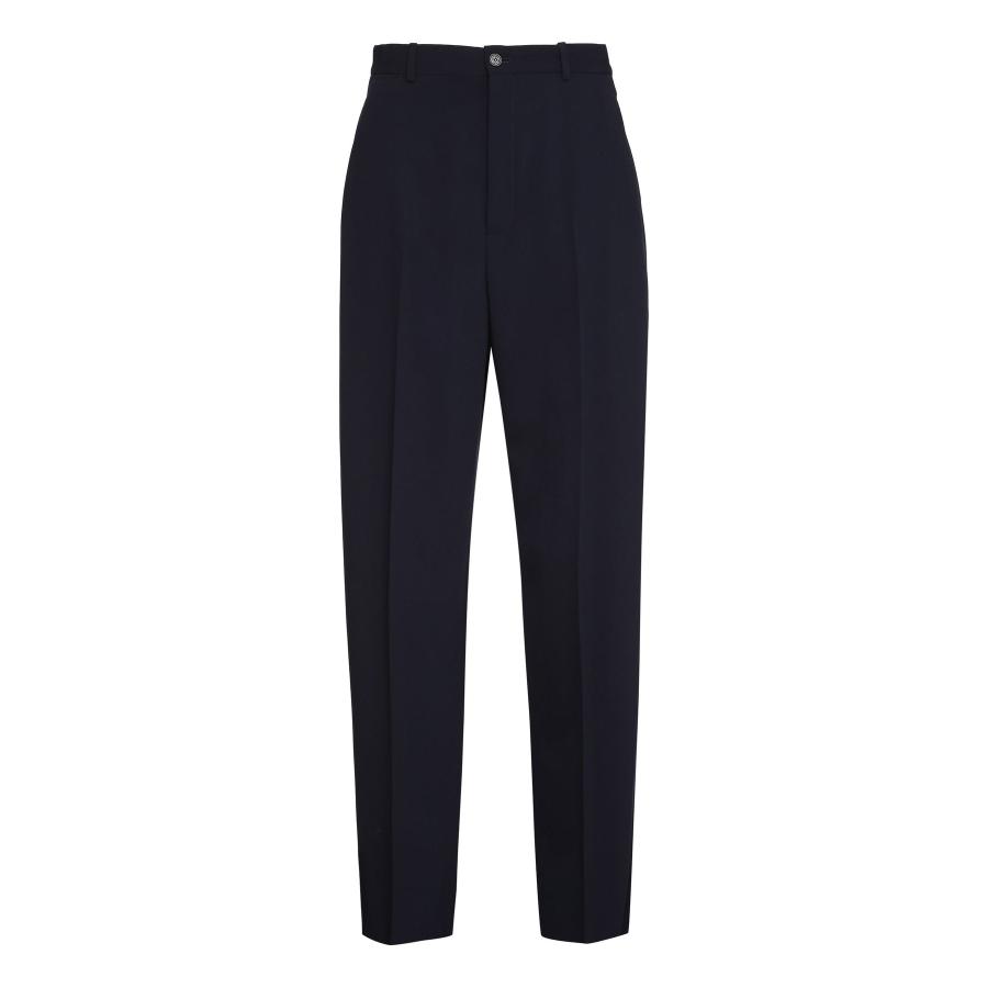 Balenciaga Mens Dark Navy Large-Fit Tailored Trousers by BALENCIAGA