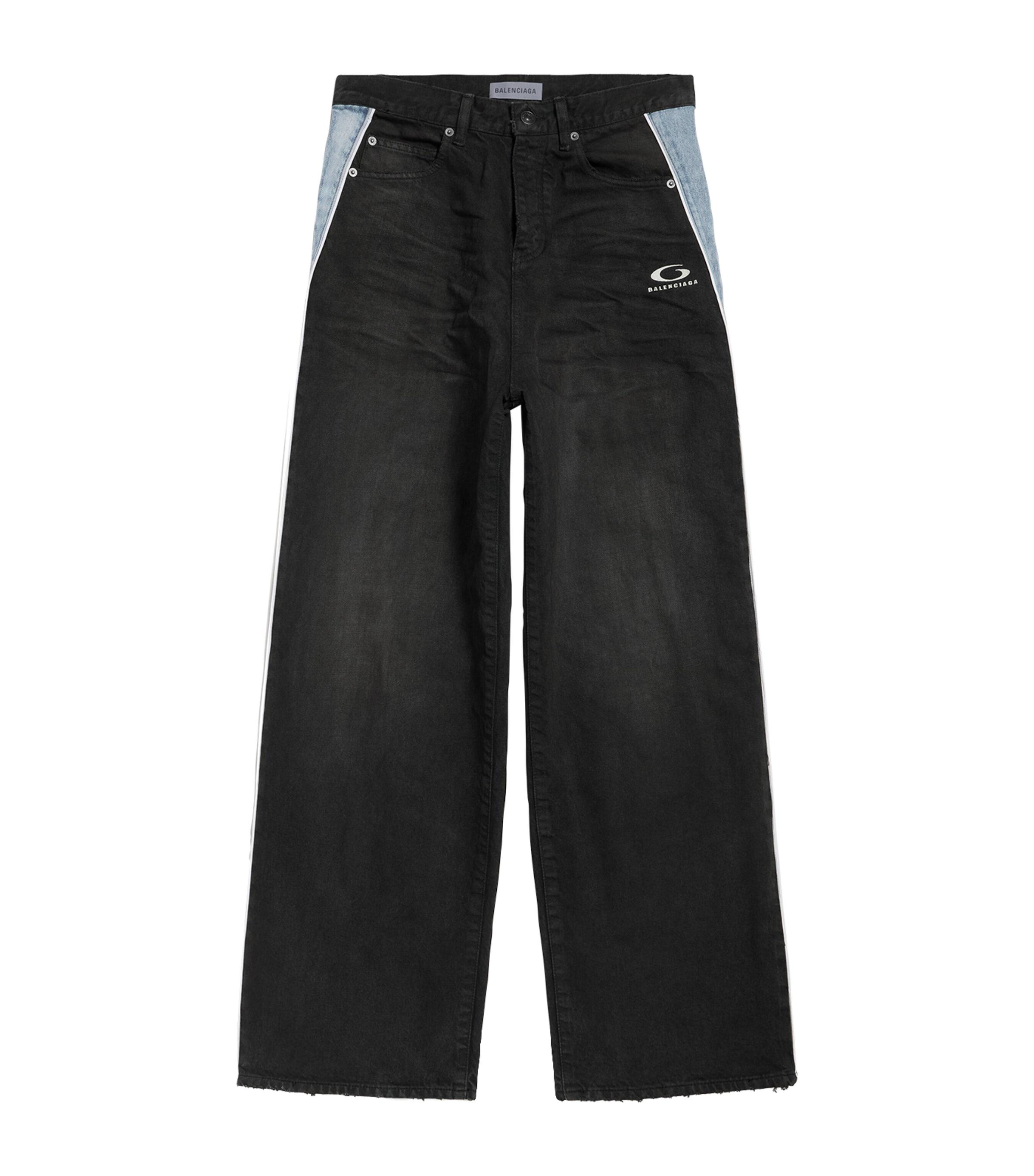 Balenciaga Piping-Detail Wide-Leg Jeans by BALENCIAGA