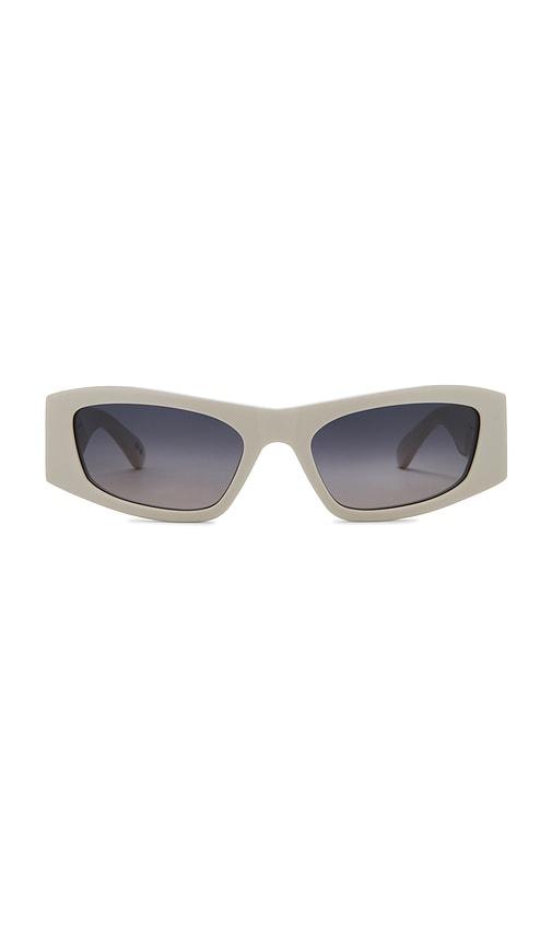 Balenciaga Rectangular Sunglasses in White by BALENCIAGA