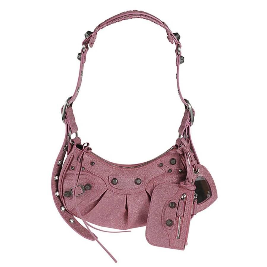 Balenciaga Rose Glitter Le Cagole XS Shoulder Bag by BALENCIAGA