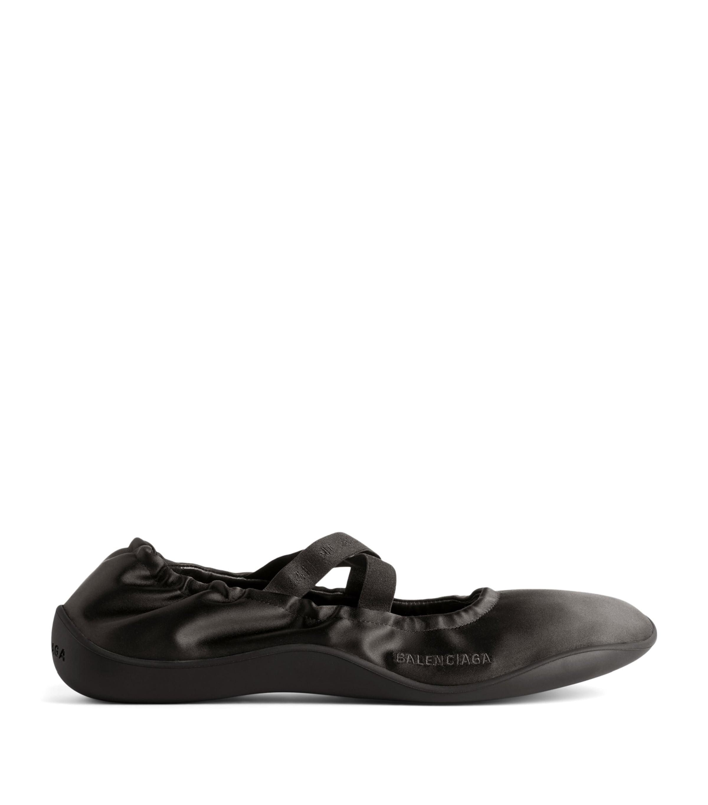 Balenciaga Satin Shibuya Elasticated Ballet Flats by BALENCIAGA