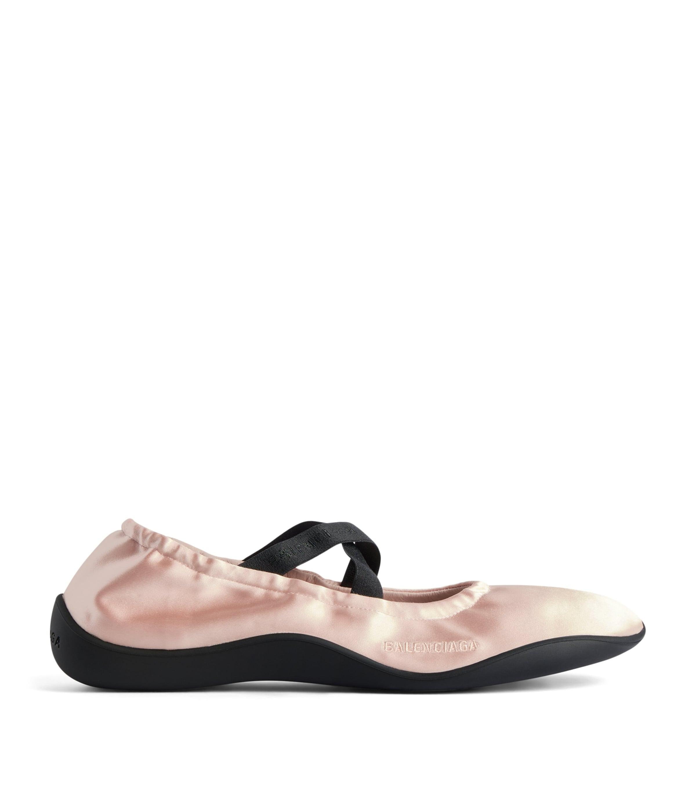 Balenciaga Satin Shibuya Elasticated Ballet Flats by BALENCIAGA