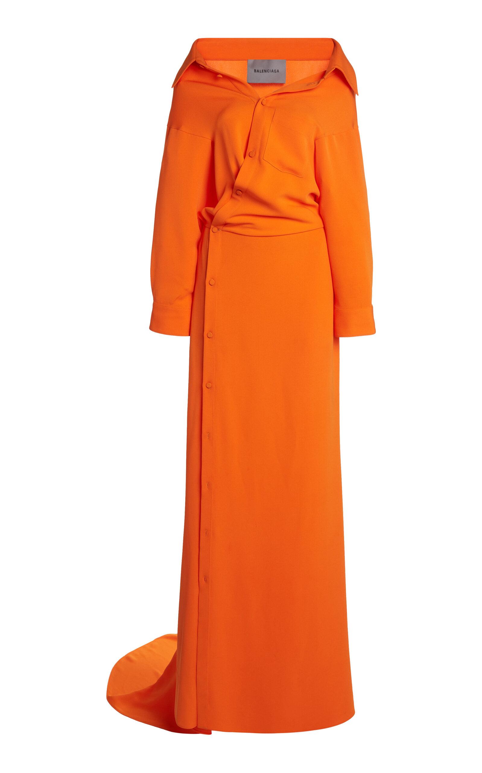 Balenciaga Shirt-Detailed Silk Gown - Moda Operandi by BALENCIAGA