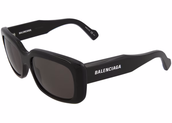 Balenciaga Square Rectangle Sunglasses Black/Black/Grey (BB0072S-30008290-001) by BALENCIAGA
