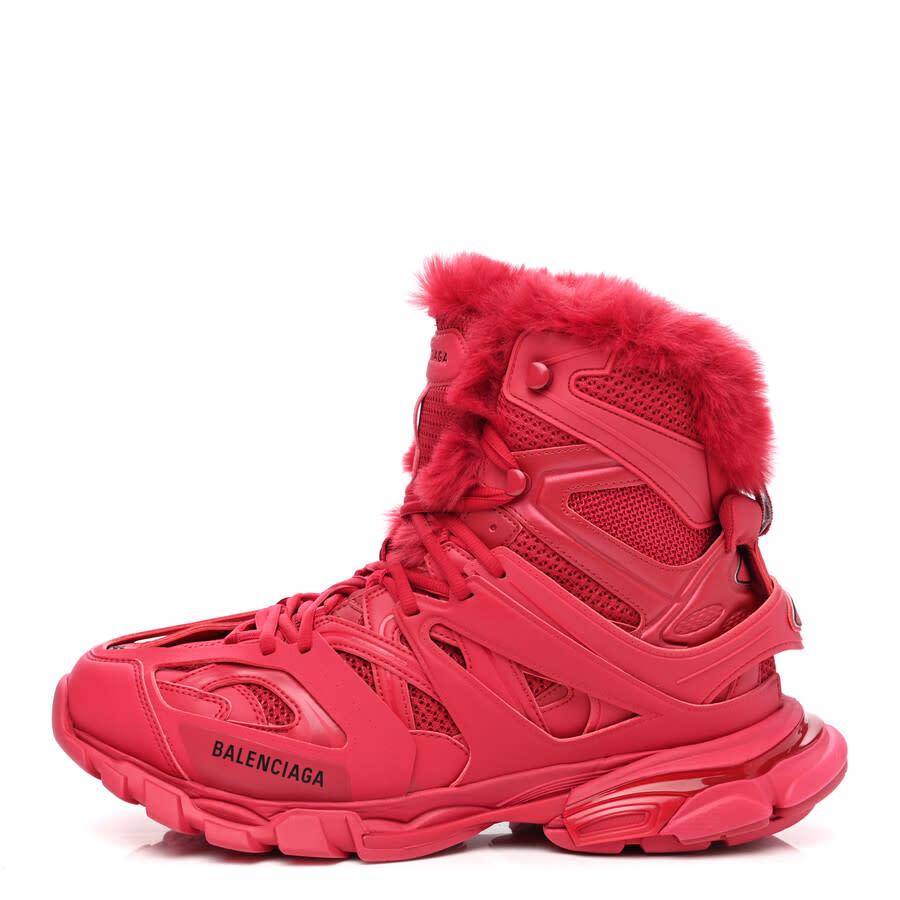 Balenciaga Track Hike Boots in Burgundy by BALENCIAGA
