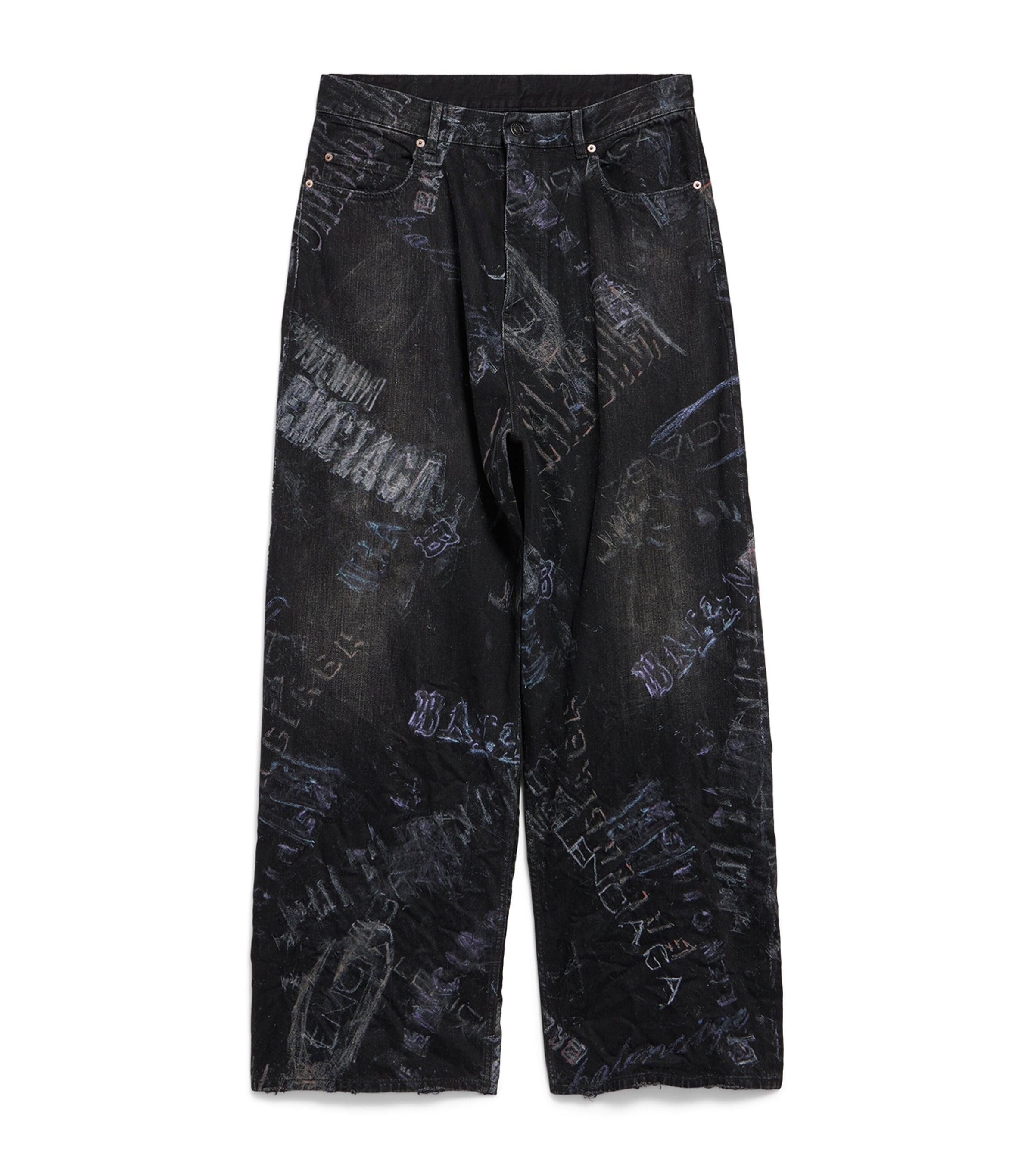 Balenciaga Washed Crayon Wide-Leg Jeans by BALENCIAGA