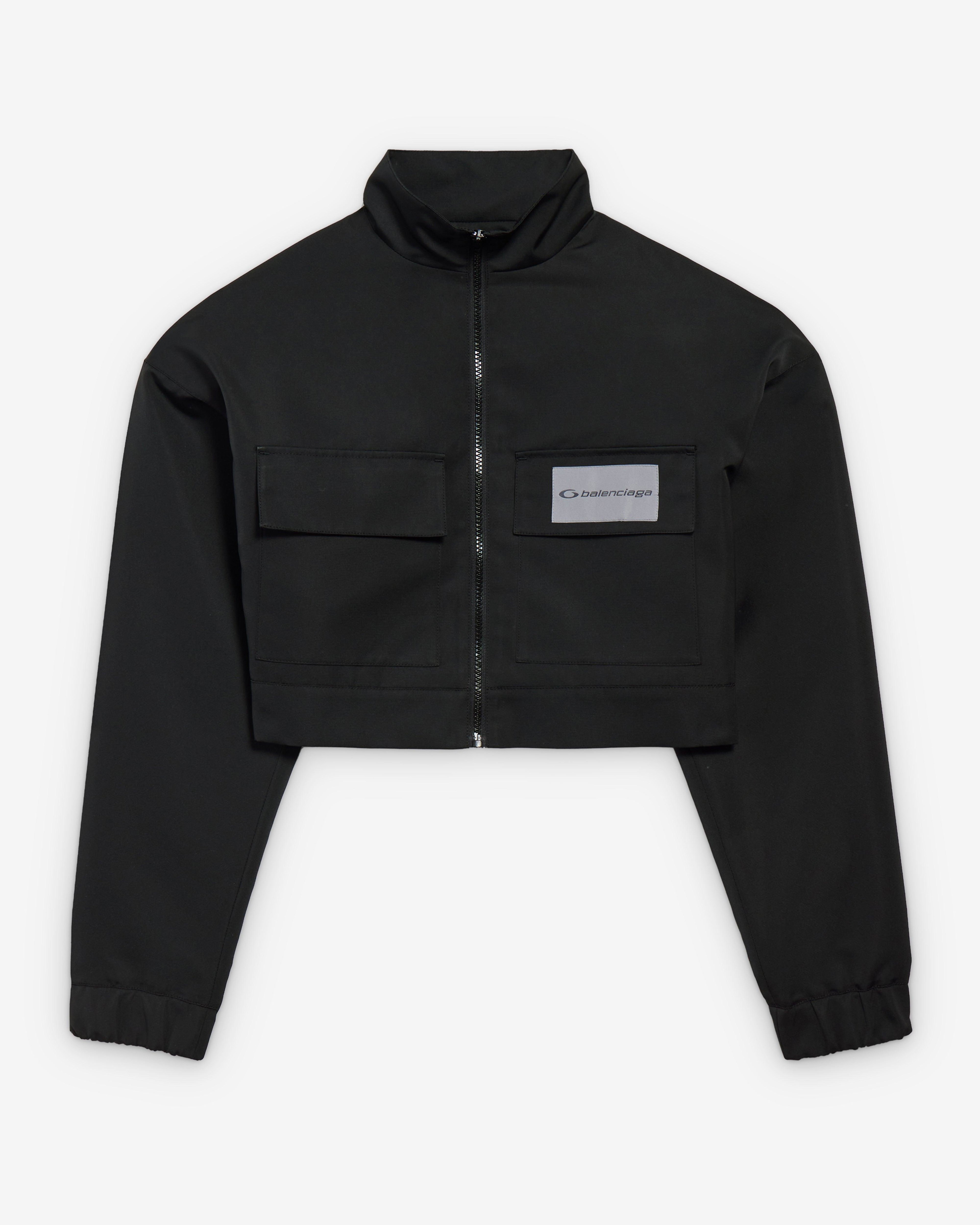 Balenciaga  - Women's Cropped Tracksuit Jacket - (Black) by BALENCIAGA
