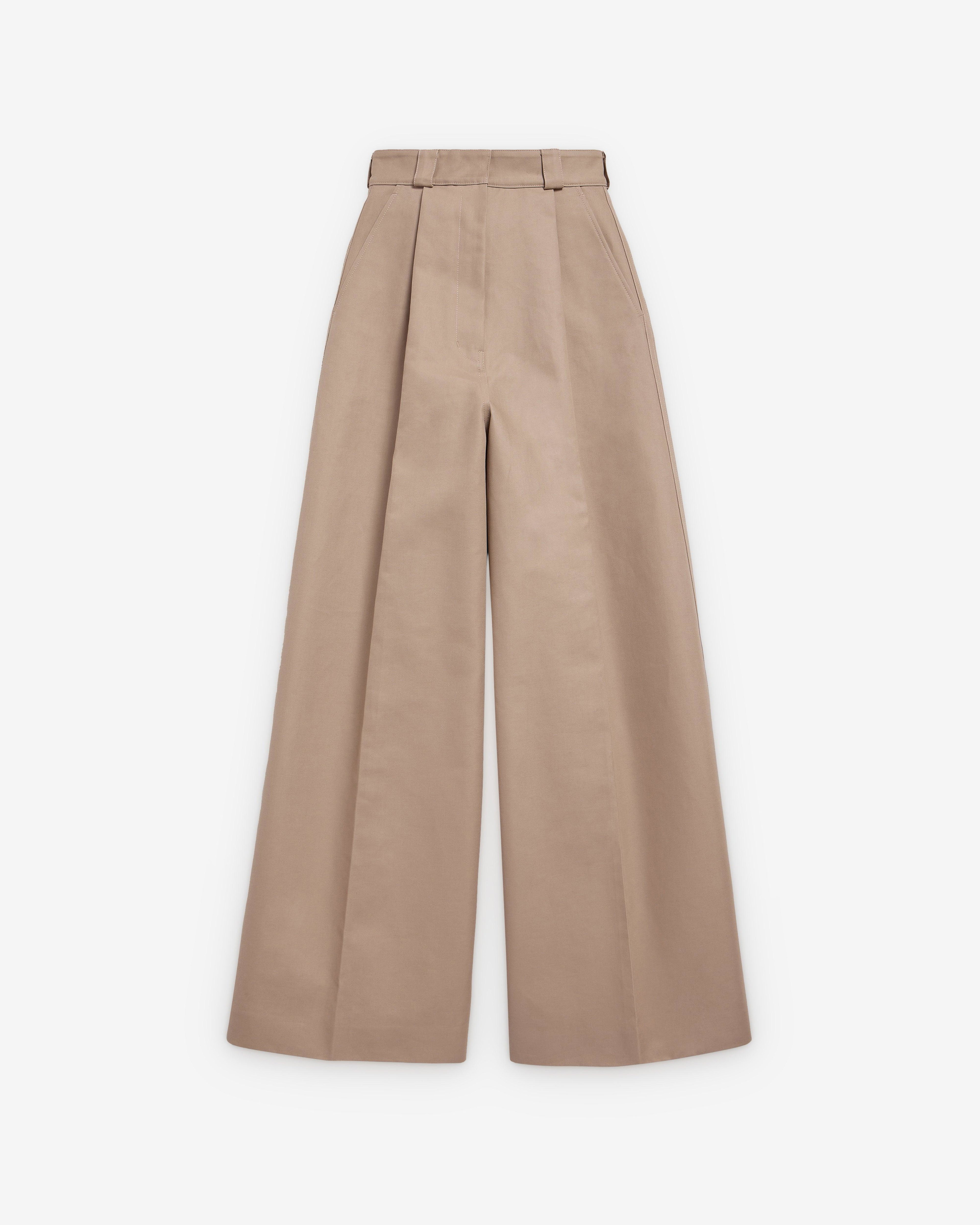 Balenciaga  - Women's High Waist Trousers - (Dune) by BALENCIAGA