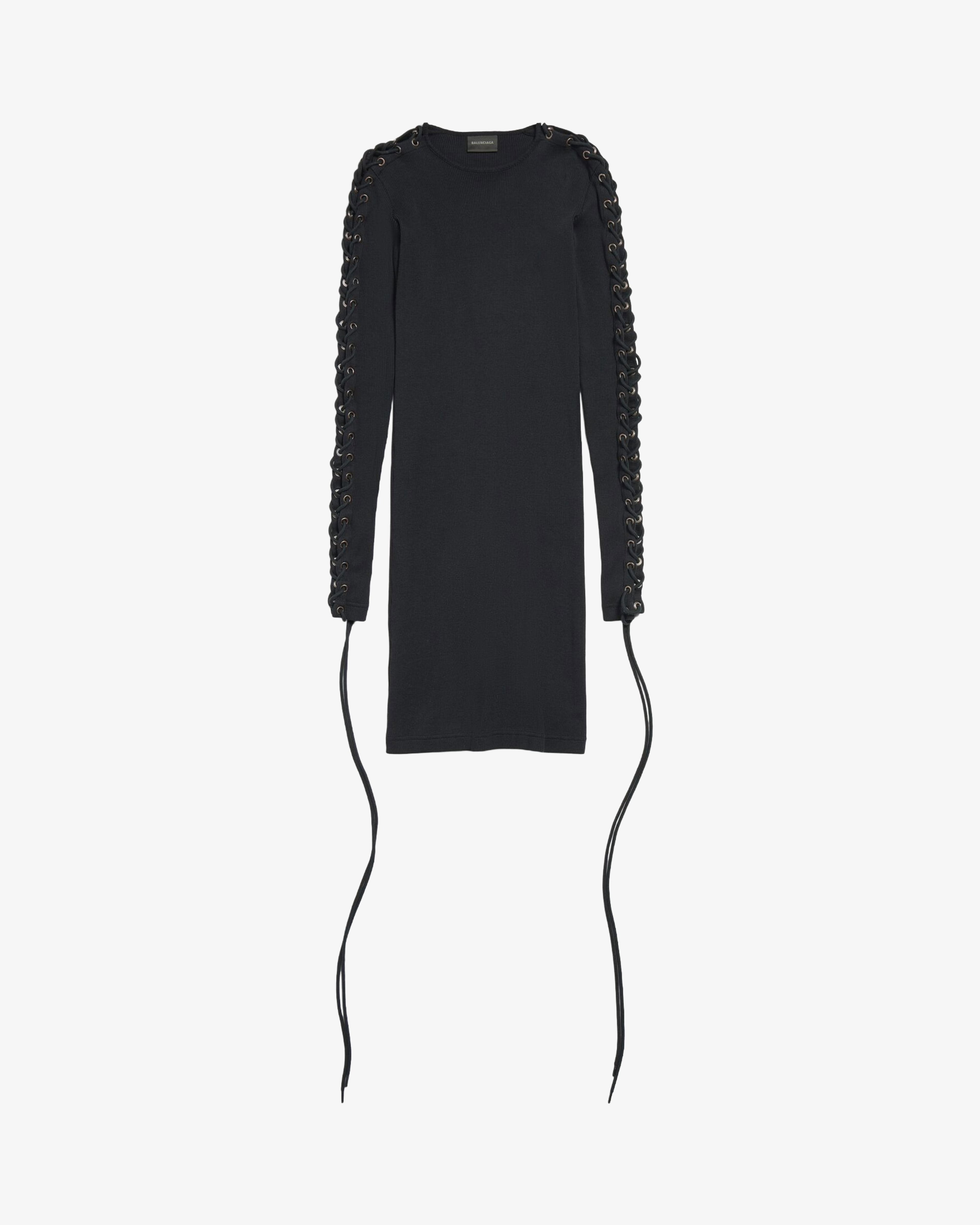 Balenciaga - Women's Lace Up Long Sleeve T-Shirt - (Black1000) by BALENCIAGA