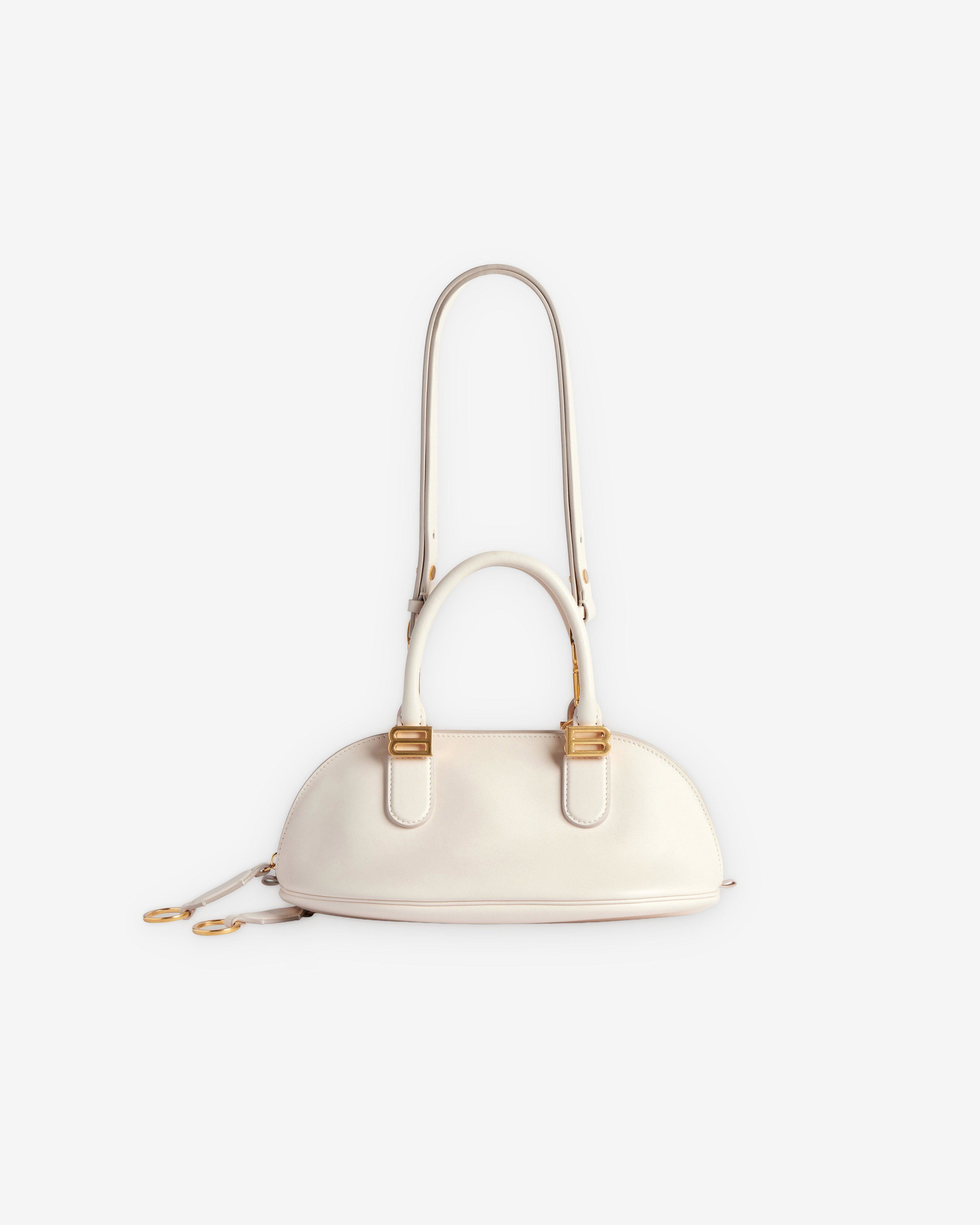 Balenciaga  - Women's Mini Bolero Bowling Bag - (Cream) by BALENCIAGA