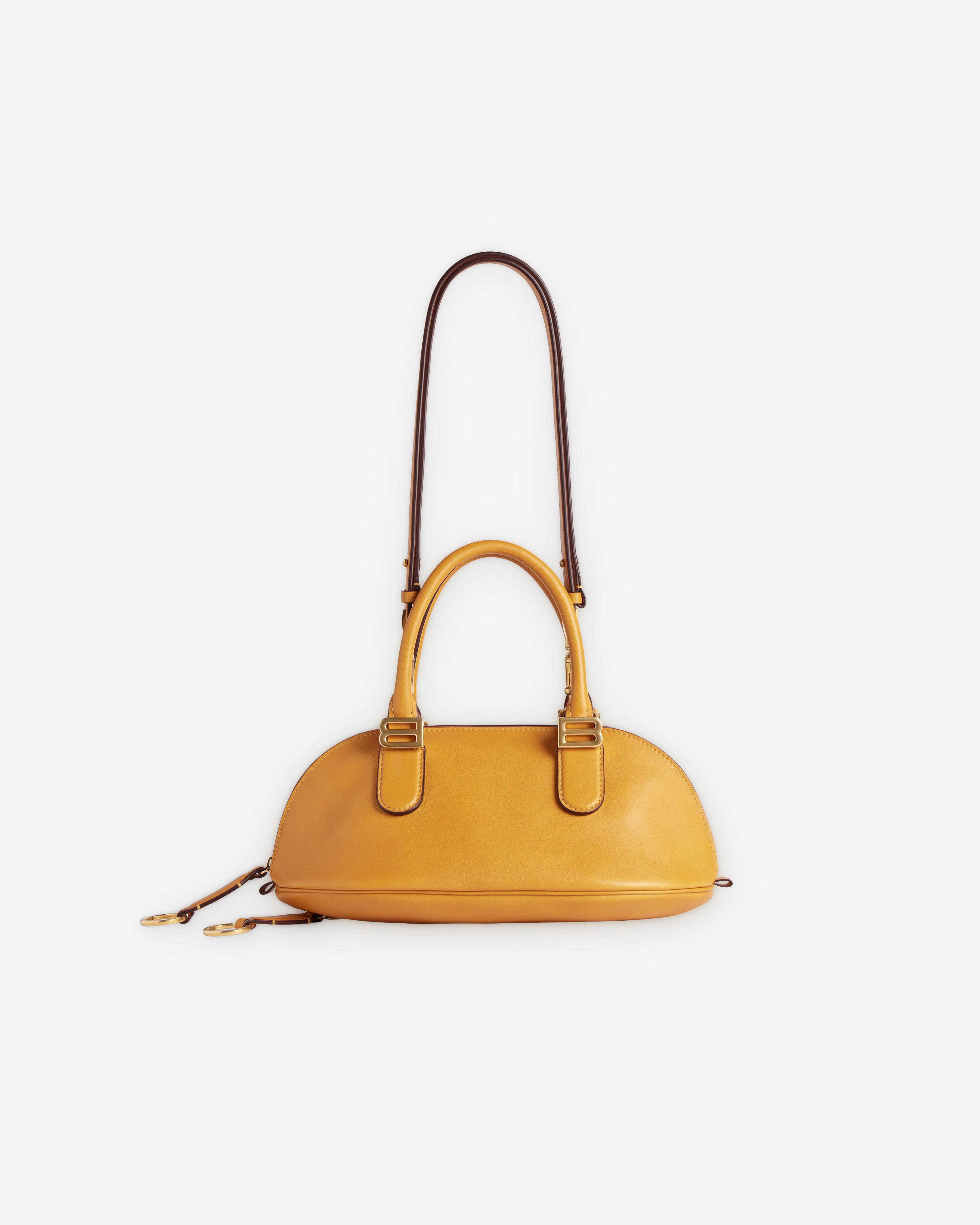 Balenciaga  - Women's Mini Bolero Bowling Bag - (Curry) by BALENCIAGA