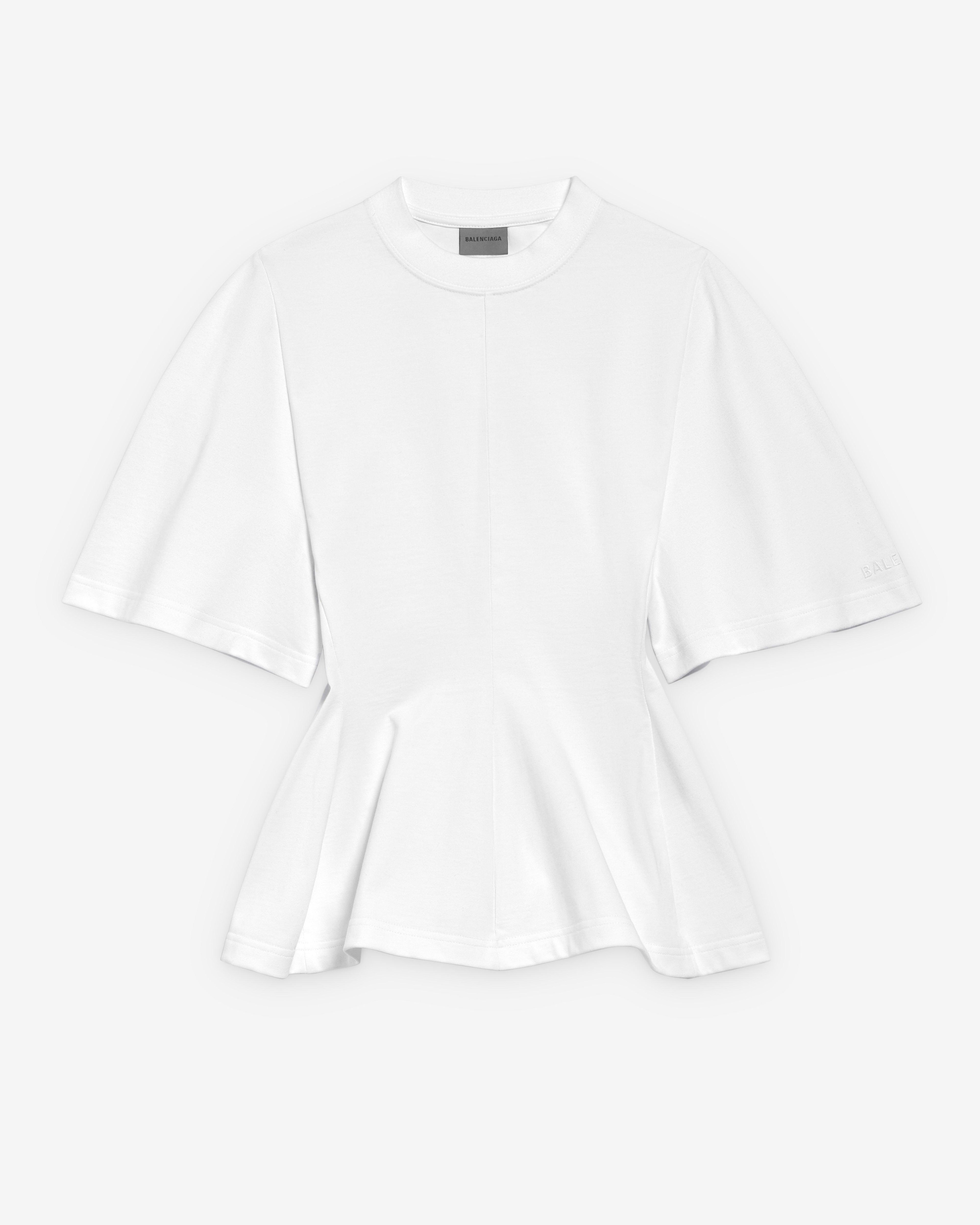 Balenciaga  - Women's Shaped T-Shirt - (White) by BALENCIAGA