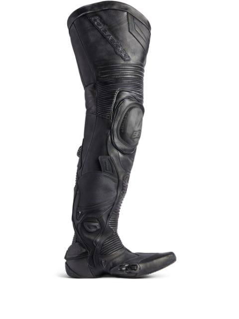 Biker over-the-knee boots by BALENCIAGA