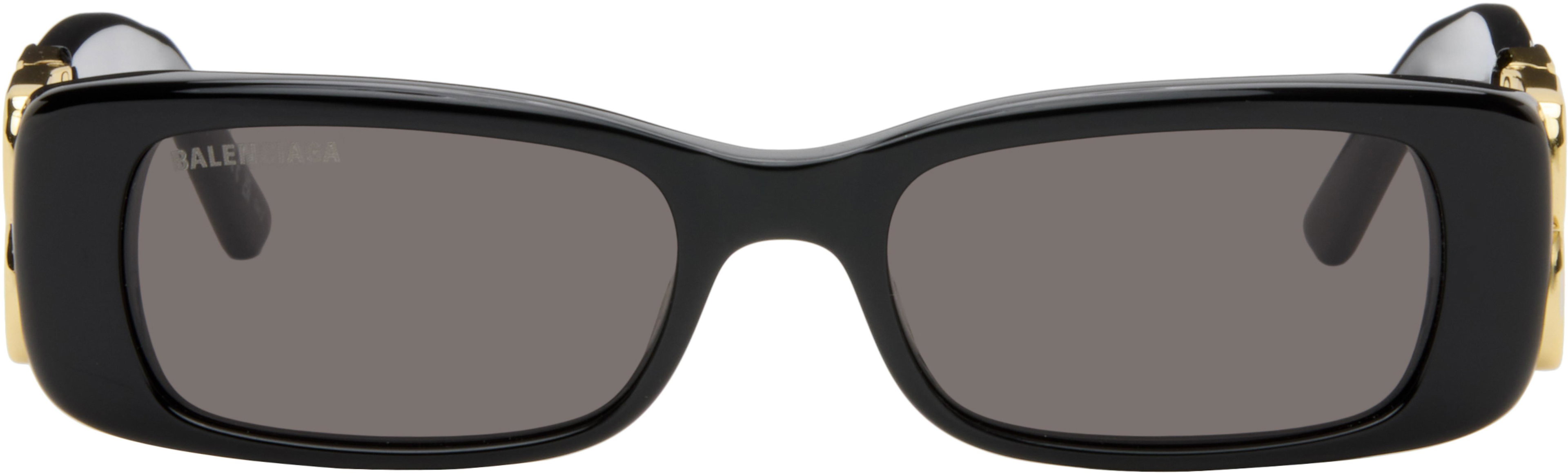 Black Dynasty Rectangle Sunglasses by BALENCIAGA