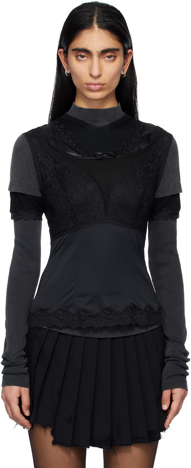 Black Layered Top by BALENCIAGA