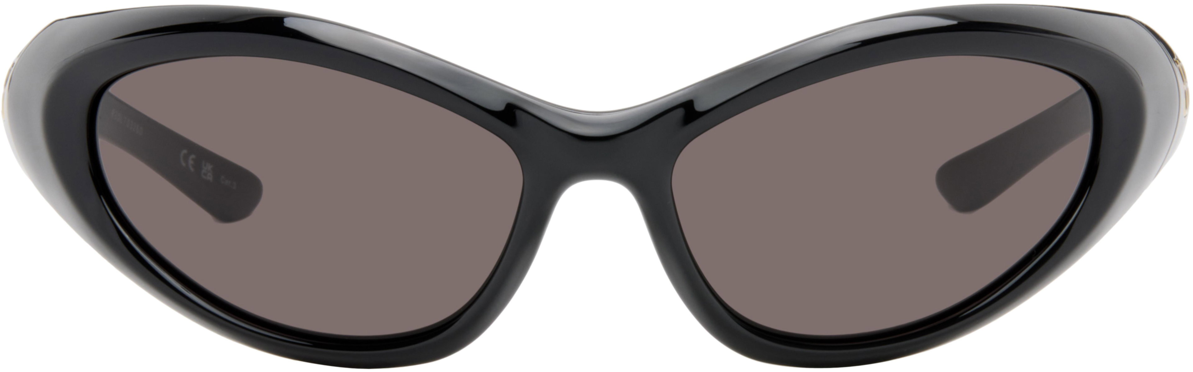 Black Oval Sunglasses by BALENCIAGA