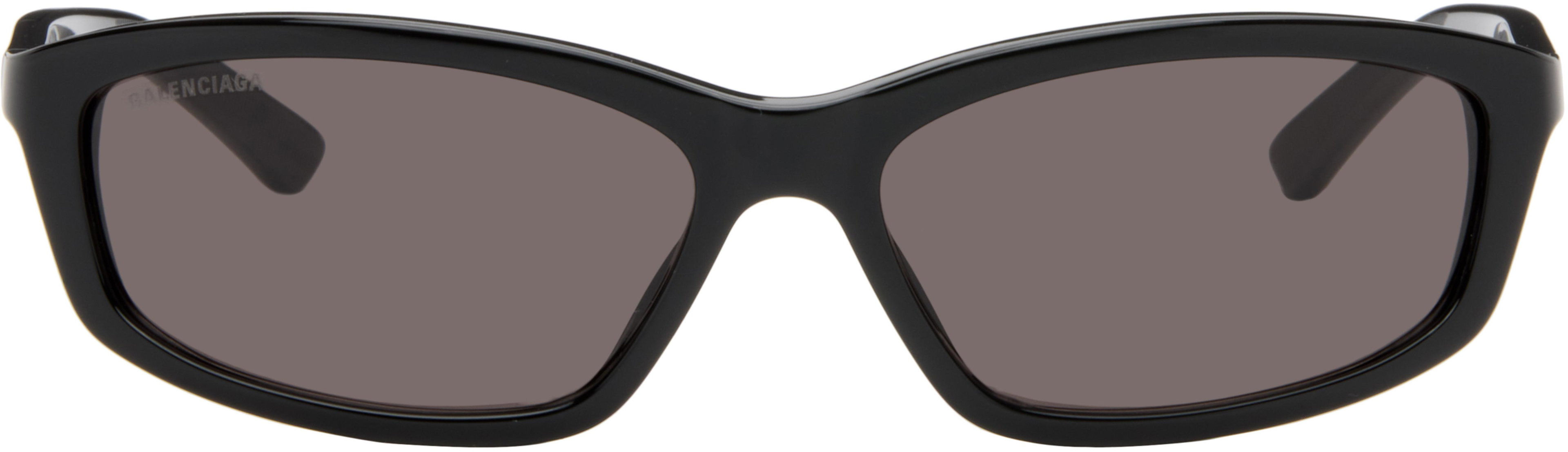 Black Rectangular Sunglasses by BALENCIAGA