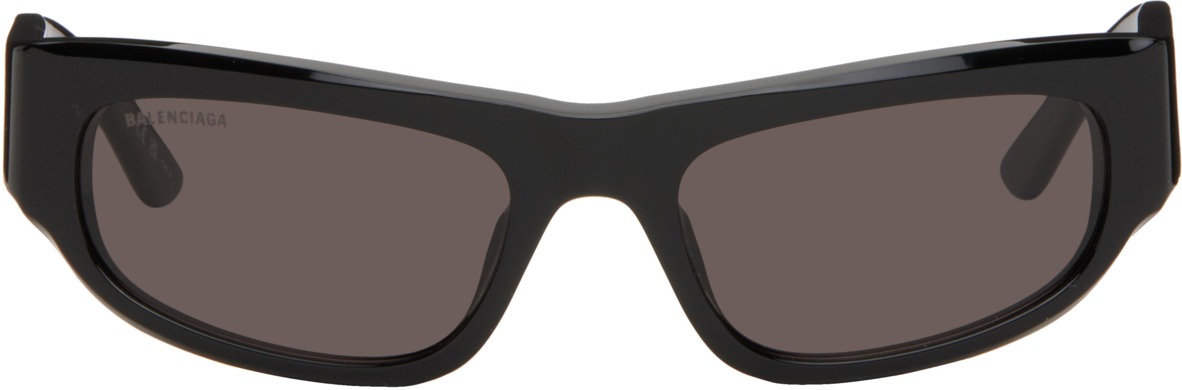 Black Rectangular Sunglasses by BALENCIAGA