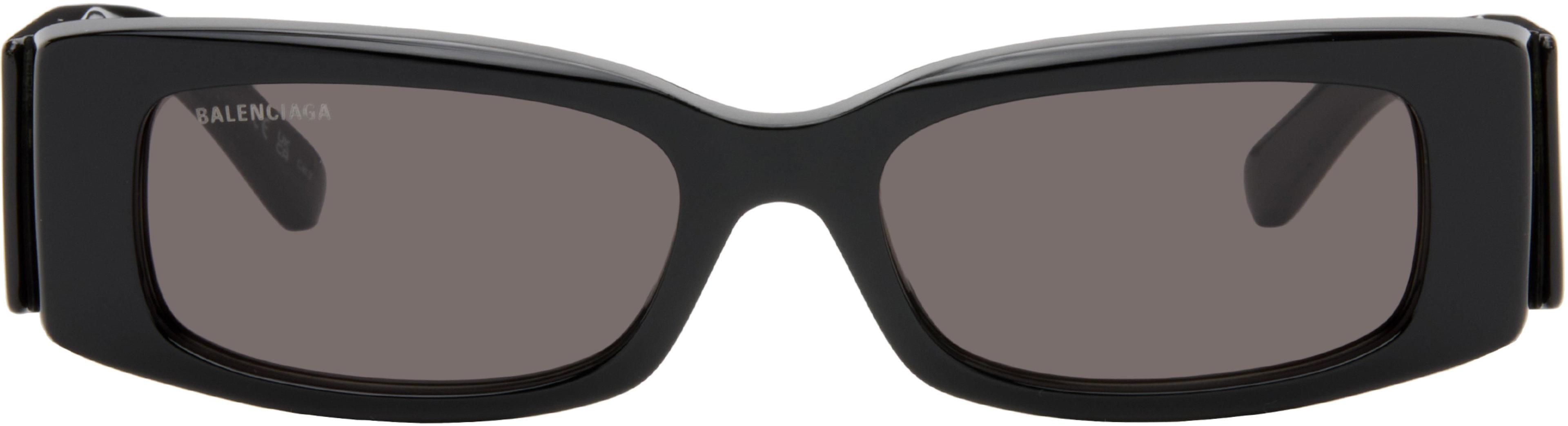 Black Rectangular Sunglasses by BALENCIAGA