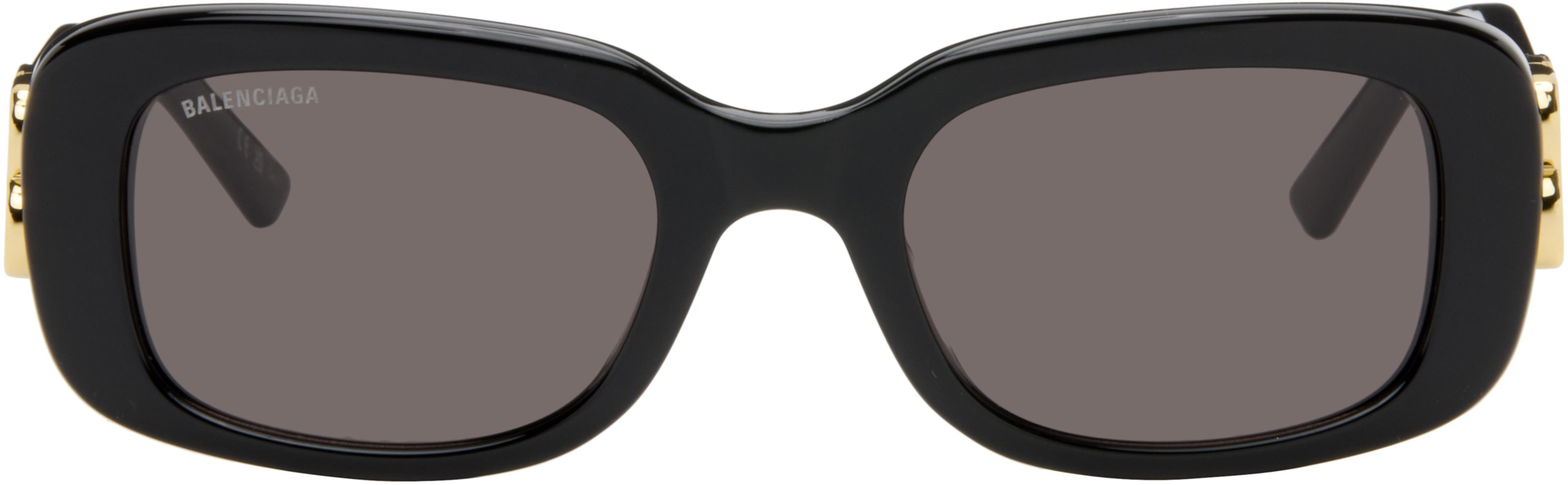 Black Rectangular Sunglasses by BALENCIAGA