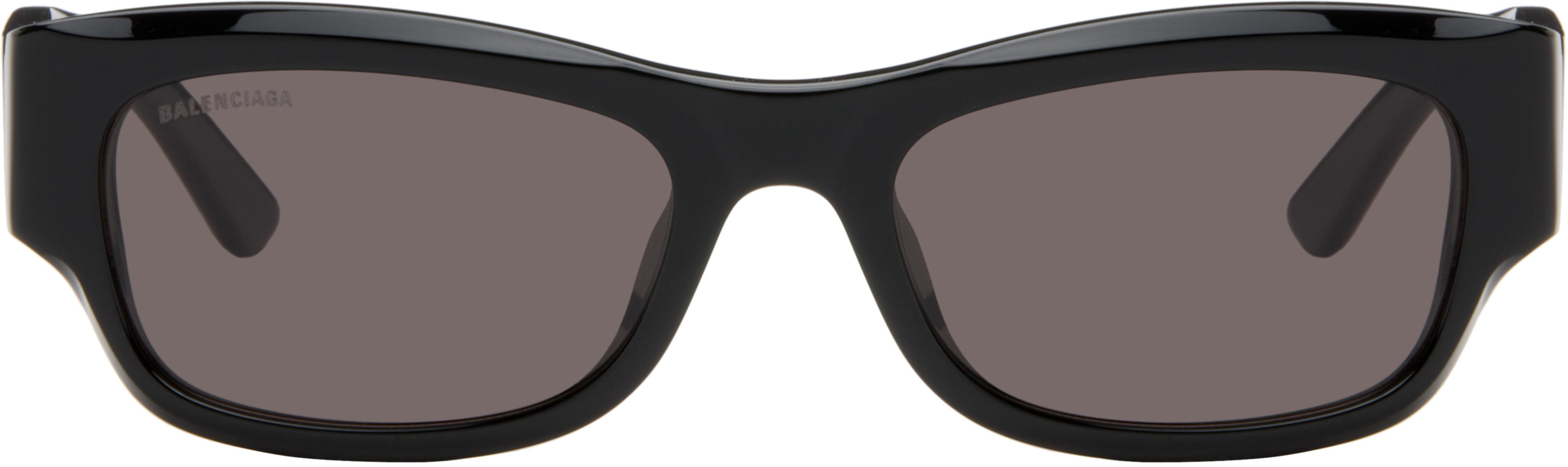 Black Rectangular Sunglasses by BALENCIAGA