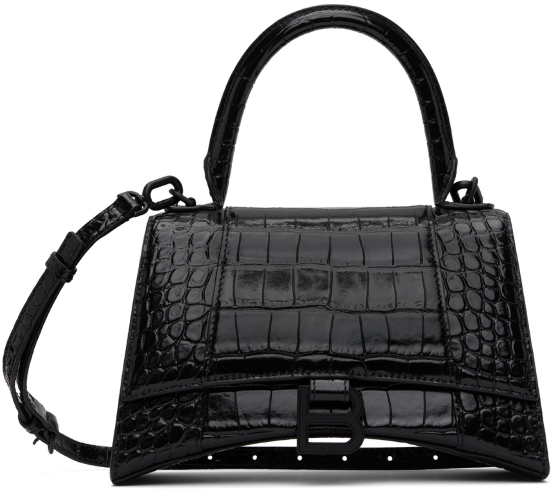 Black Small Hourglass Bag by BALENCIAGA