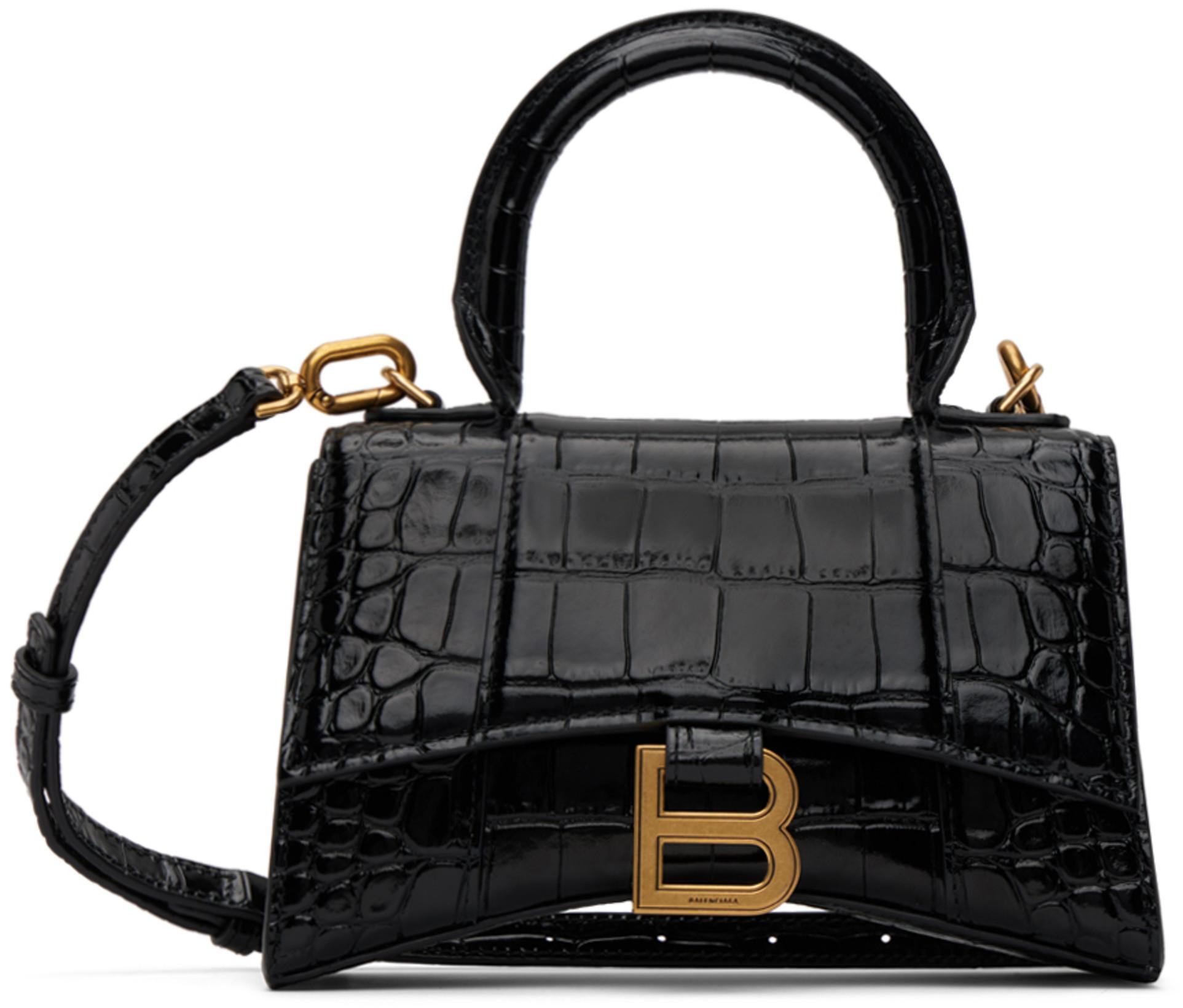 Black XS Hourglass Bag by BALENCIAGA