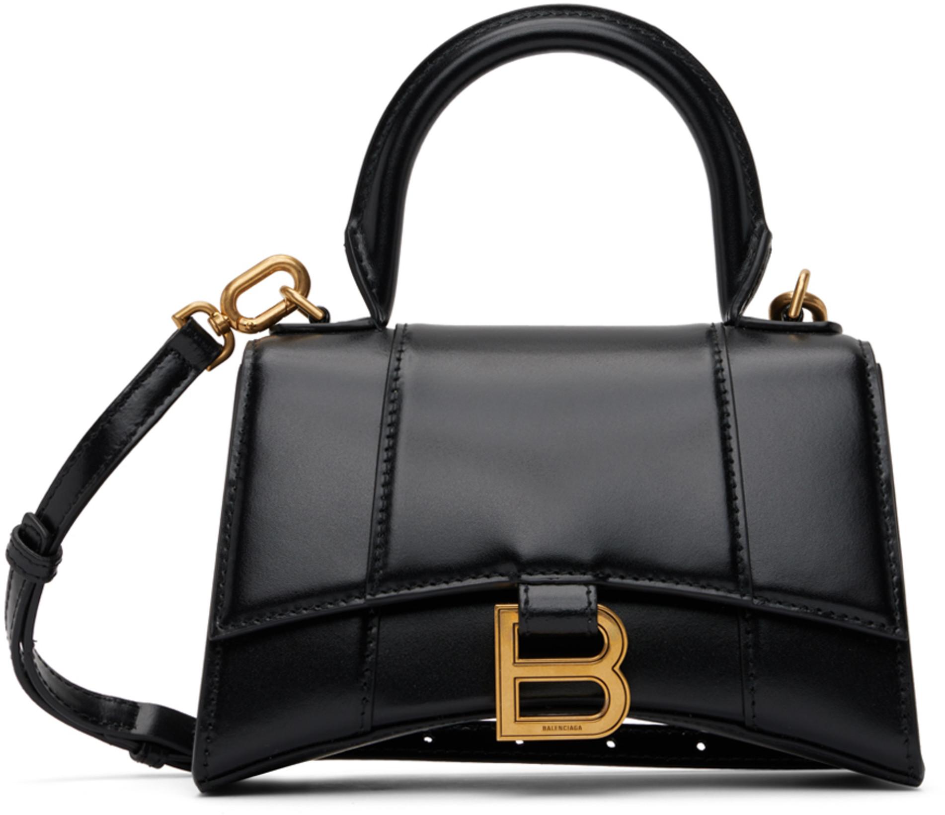 Black XS Hourglass Bag by BALENCIAGA