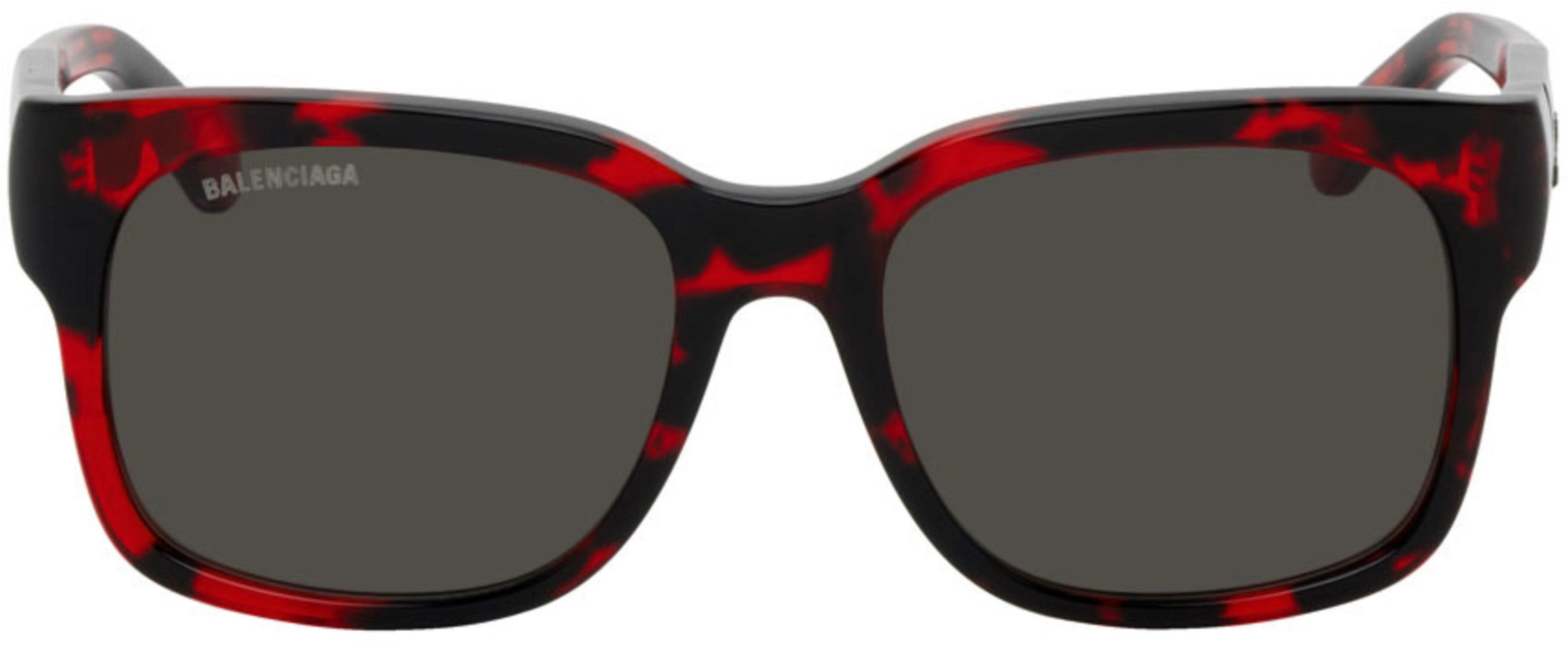 Black & Red Square Sunglasses by BALENCIAGA