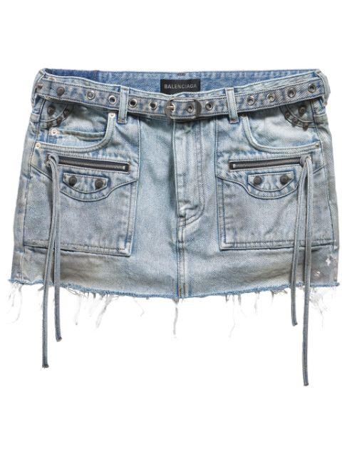 Cagole denim miniskirt by BALENCIAGA