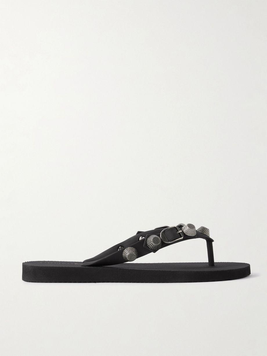 Cagole embellished rubber flip flops by BALENCIAGA