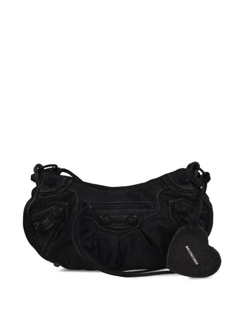 Cagole rhinestone trim shoulder bag by BALENCIAGA