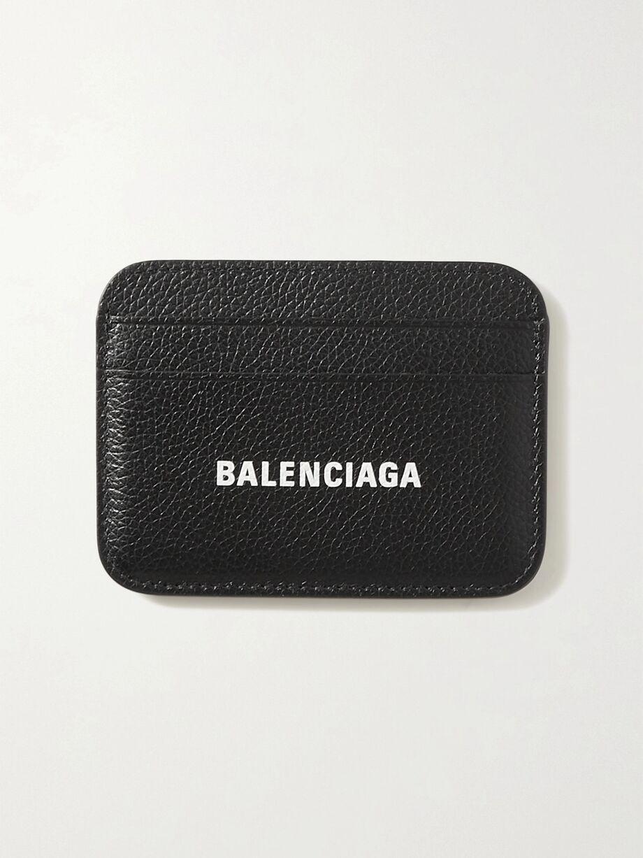 Cash printed textured-leather cardholder by BALENCIAGA