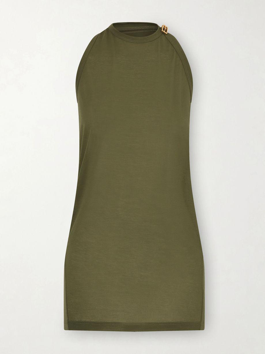 Cotton-blend jersey halterneck top by BALENCIAGA