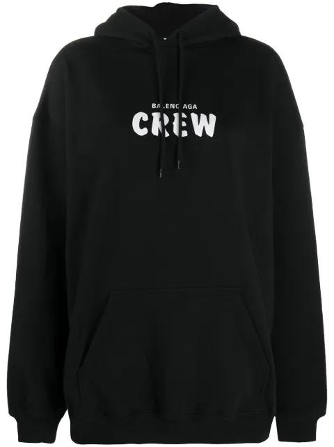 Crew print oversized hoodie by BALENCIAGA