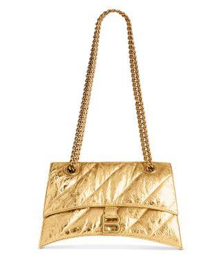 Crush Mini Chain Bag Metallized Quilted by BALENCIAGA