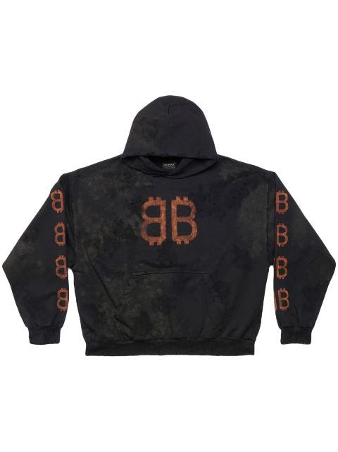 Crypto BB-print hoodie by BALENCIAGA