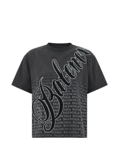 Cursive graphic-print t-shirt by BALENCIAGA